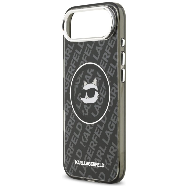Husa iPhone 17 Air Karl Lagerfeld IML Choupette Head Logo MagSafe, negru, KLHMP17MHMKBCHOK