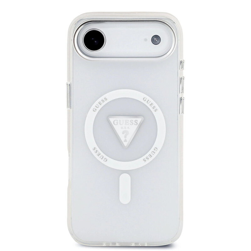 Husa iPhone 17 Air originala Guess IML Gradient Triangle Logo MagSafe, transparenta, GUHMP17MHGTMLCGT