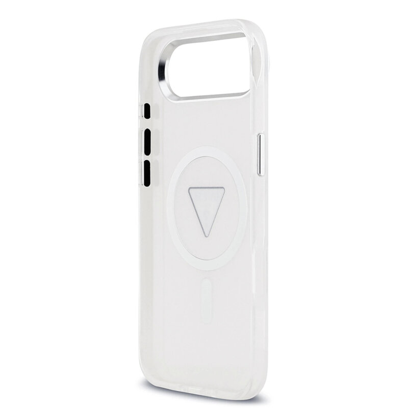 Husa iPhone 17 Air originala Guess IML Gradient Triangle Logo MagSafe, transparenta, GUHMP17MHGTMLCGT