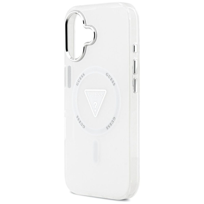 Husa iPhone 17 originala Guess IML Gradient Triangle Logo MagSafe, transparenta, GUHMP17SHGTMLCGT