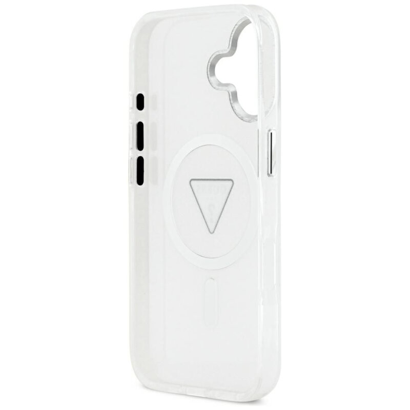 Husa iPhone 17 originala Guess IML Gradient Triangle Logo MagSafe, transparenta, GUHMP17SHGTMLCGT