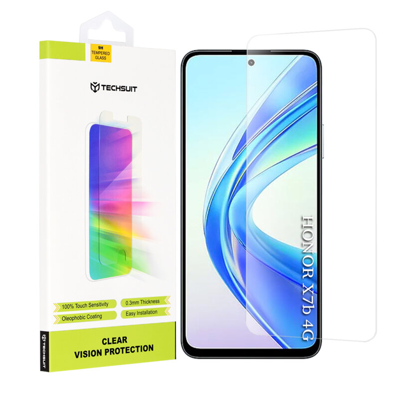 Folie sticla Honor X7b Techsuit Clear Vision Glass, transparenta