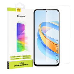 Folie sticla Honor X7b 5G Techsuit Clear Vision Glass, transparenta