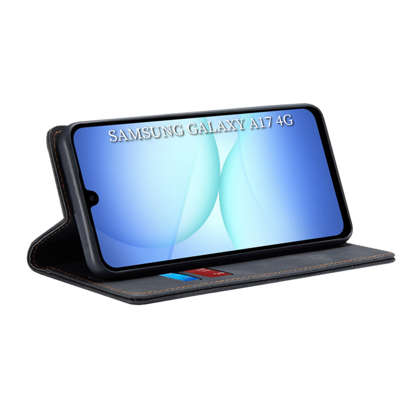 Husa piele Samsung Galaxy A17 4G Techsuit Confy Cover, negru