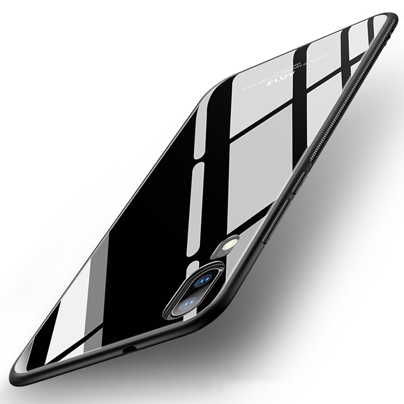 Husa Huawei P20 MSVII Glass Slim Back Cover - Black