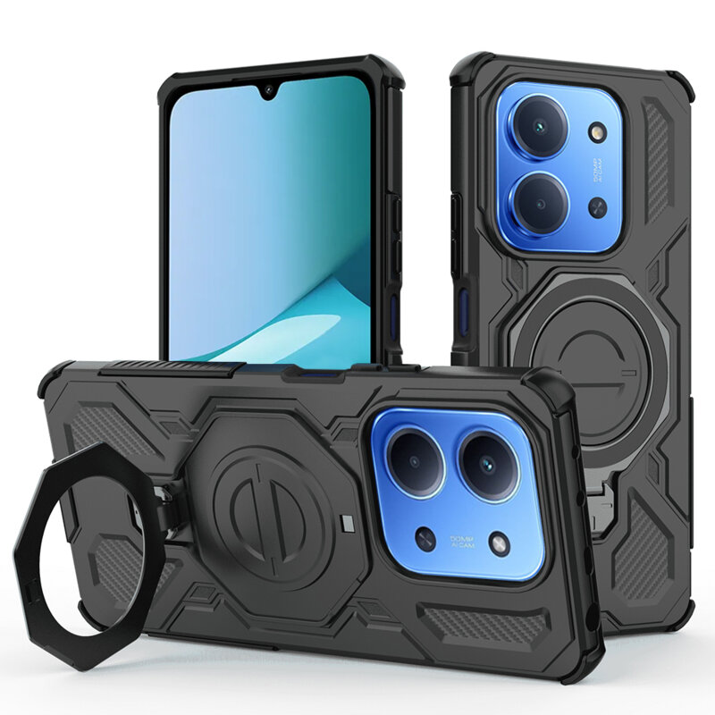 Husa Xiaomi Poco C85 4G Techsuit Carbon Shield PRO, negru