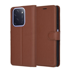 Husa Xiaomi Poco C85 4G Techsuit Leather Folio, maro