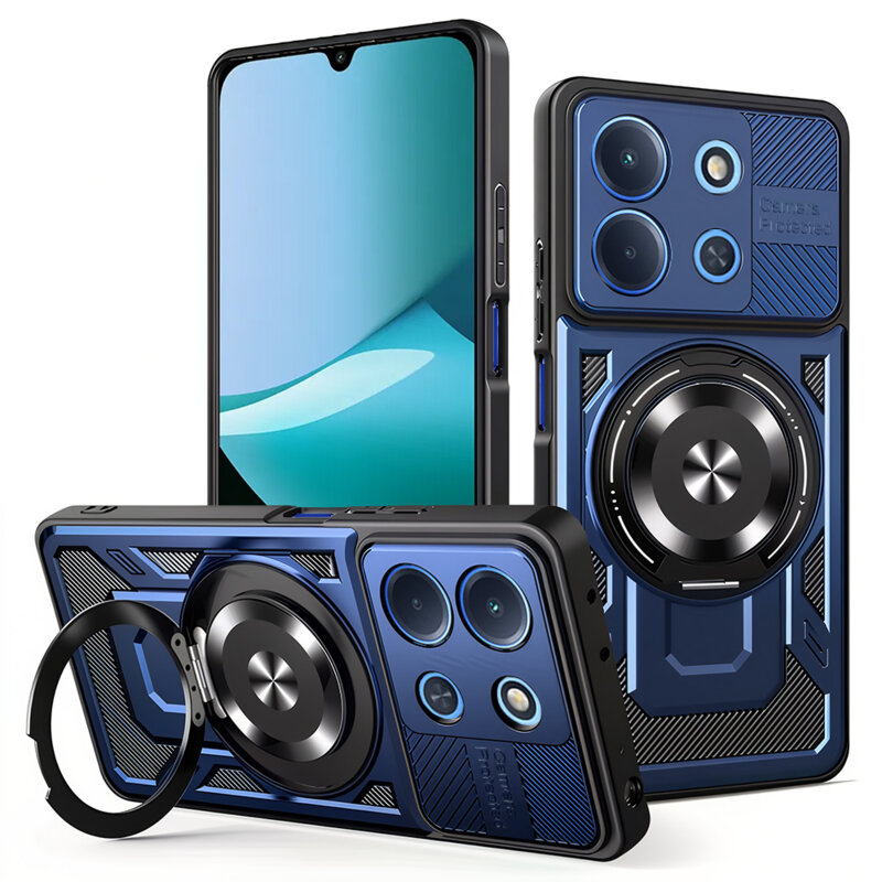 Husa Xiaomi Redmi 15C 4G Techsuit RuggedCam, albastru