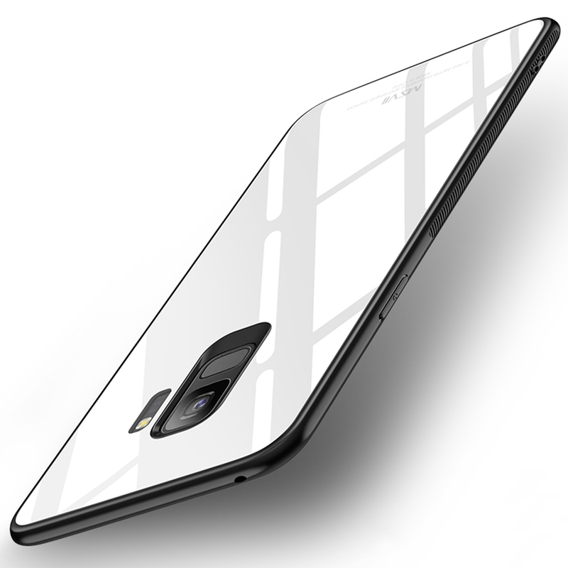 Husa Samsung Galaxy S9 MSVII Glass Slim Back Cover - White