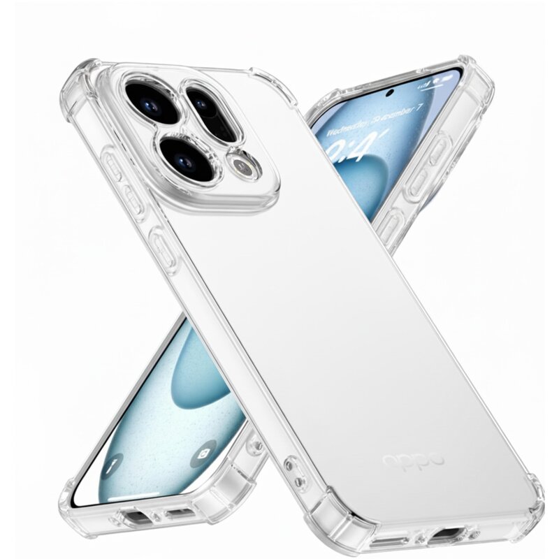 Husa Oppo Find X9 Techsuit Shockproof Clear Silicone, transparenta
