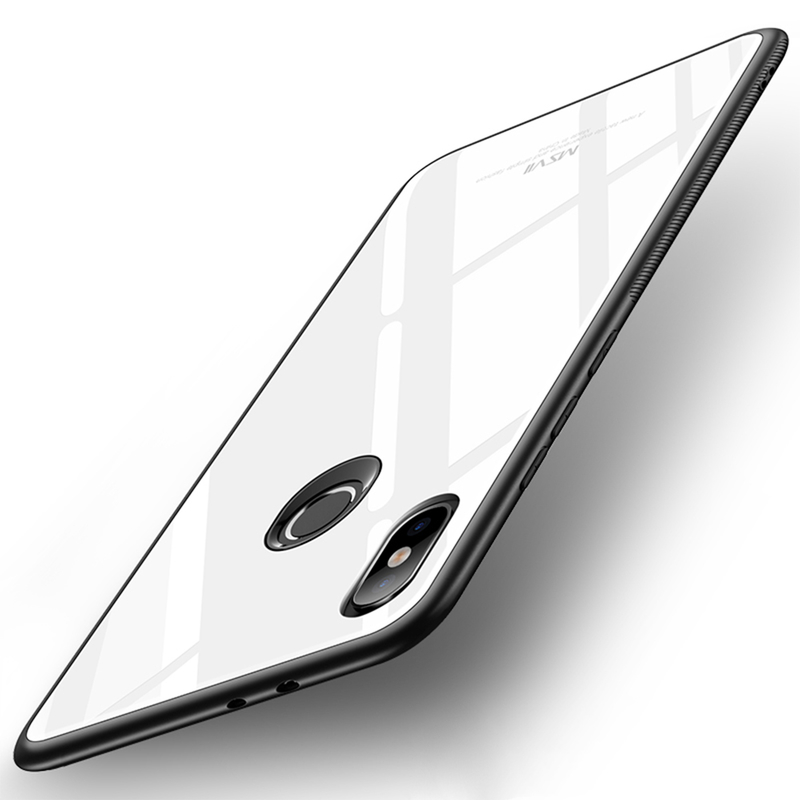 Husa Xiaomi Mi A2, Mi 6X MSVII Glass Slim Back Cover - White