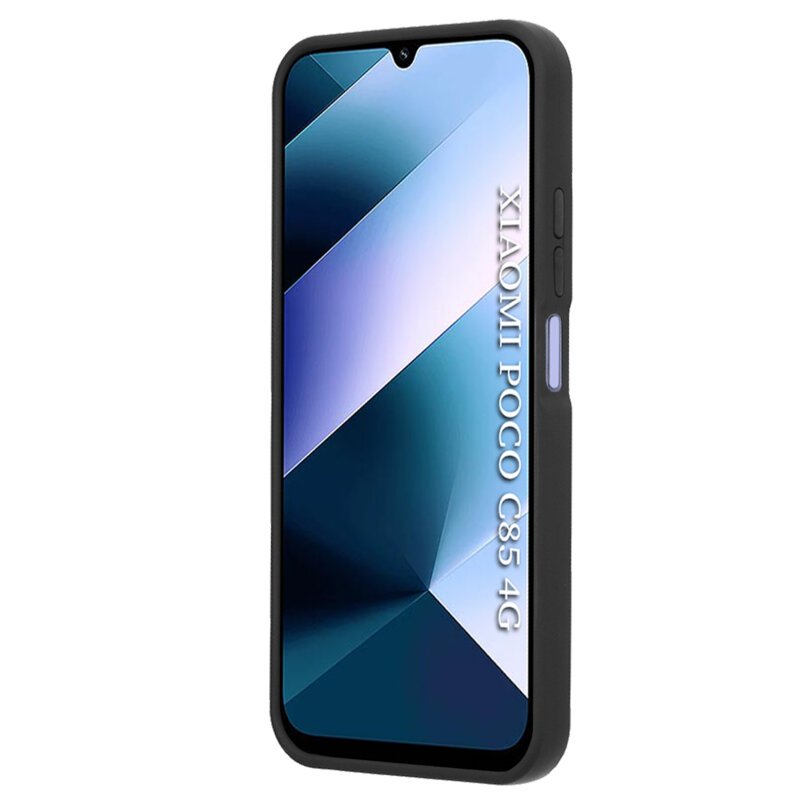 Husa Xiaomi Poco C85 4G Techsuit Glinth cu inel suport stand magnetic, negru