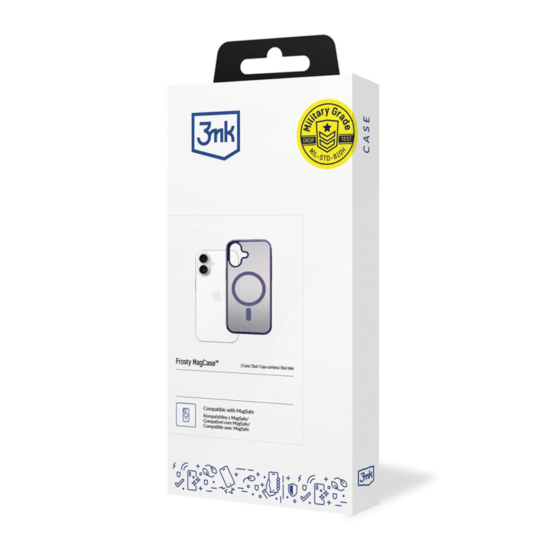 Husa iPhone 17 premium 3mk Frosty MagCase, mov
