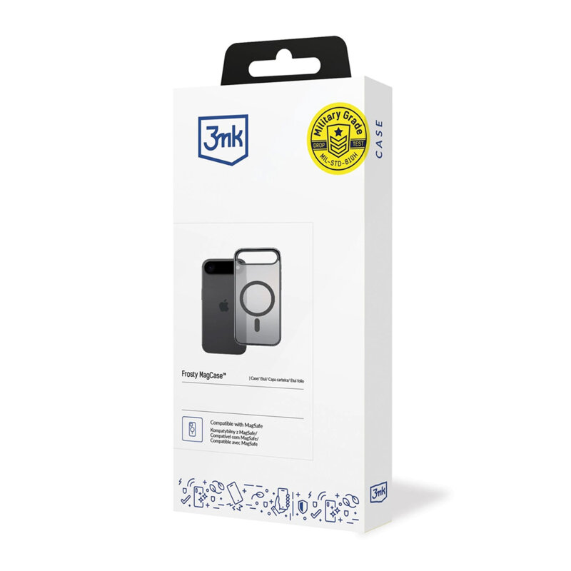 Husa iPhone 17 Air premium 3mk Frosty MagCase, gri