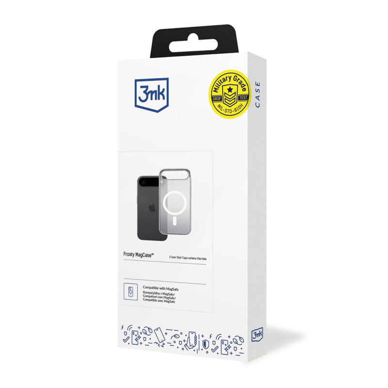 Husa iPhone 17 Pro premium 3mk Frosty MagCase, alb