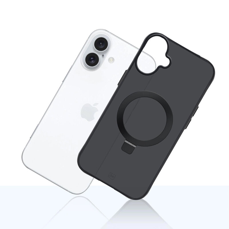 Husa iPhone 17 premium 3mk Smoke Case Mag&Stand, negru