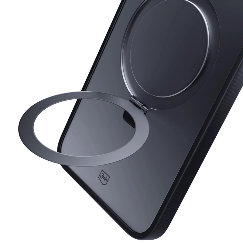 Husa iPhone 17 premium 3mk Smoke Case Mag&Stand, negru