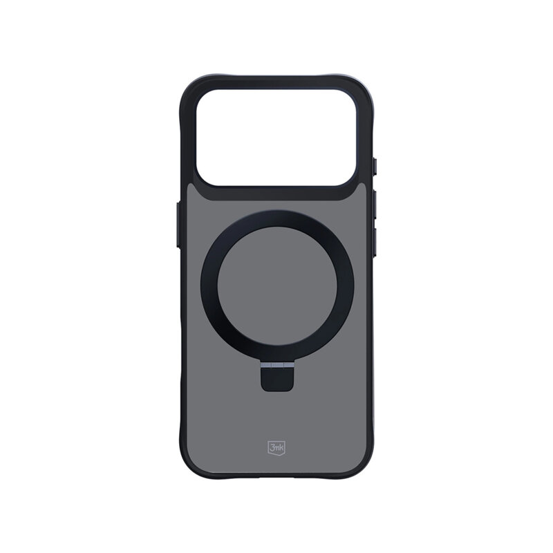 Husa iPhone 17 Pro Max premium 3mk Smoke Case Mag&Stand, negru
