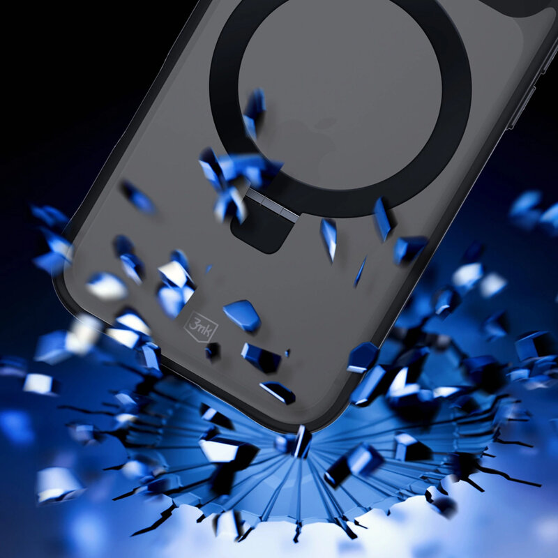 Husa iPhone 17 Pro Max premium 3mk Smoke Case Mag&Stand, negru