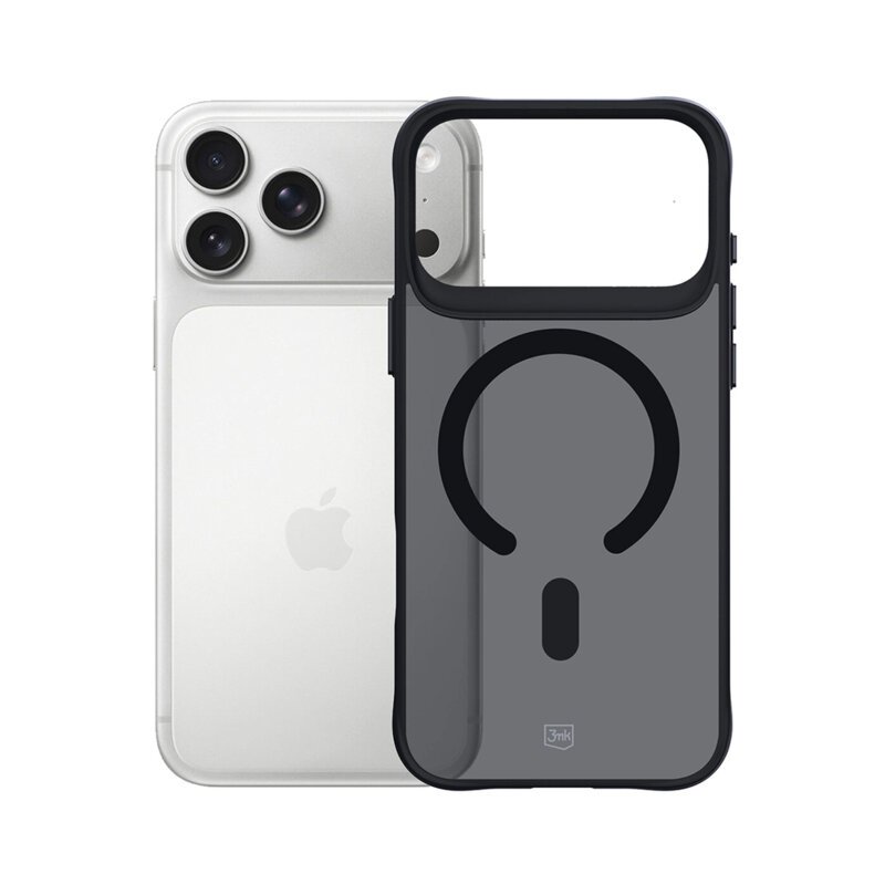 Husa iPhone 17 Pro Max premium 3mk Smoke MagCase, negru