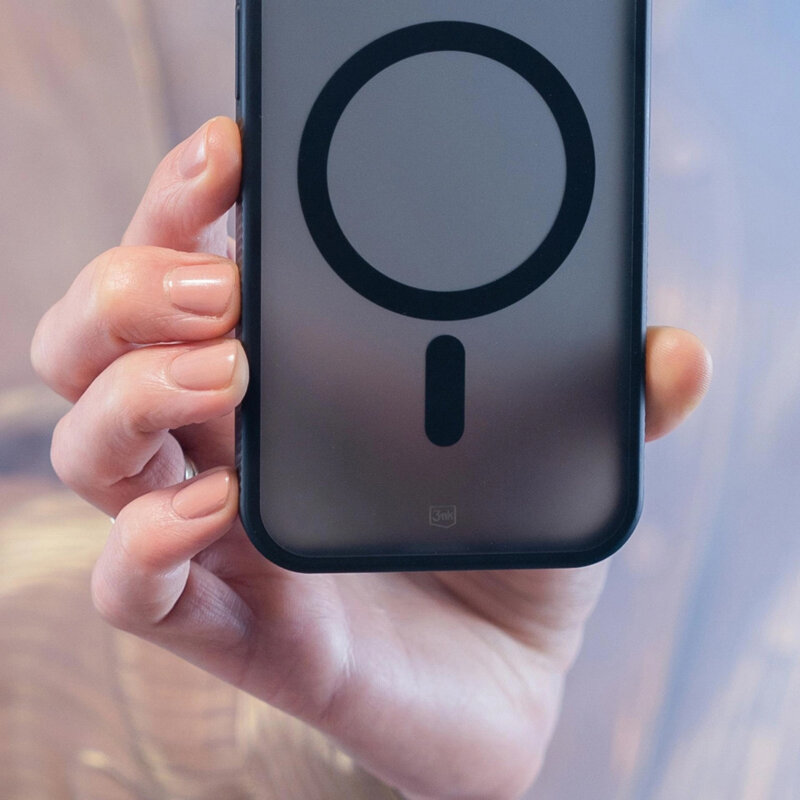 Husa iPhone 16 premium 3mk Smoke MagCase, negru