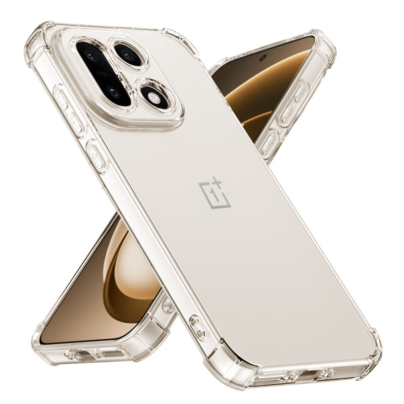 Husa OnePlus 15 Techsuit Shockproof Clear Silicone, transparenta