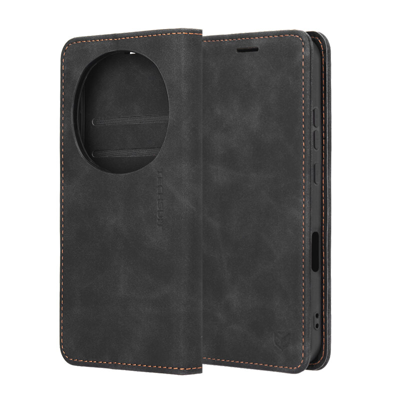 Husa piele Honor Magic8 Pro Techsuit Confy Cover, negru