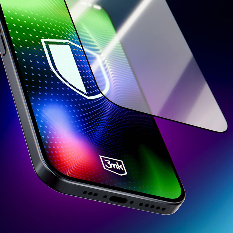 Folie iPhone 17 Air 3mk Hardy Ultra Glass, negru