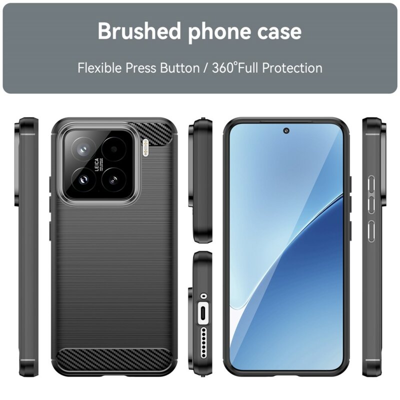 Husa Oppo A6 Pro 5G Techsuit Carbon Silicone, negru