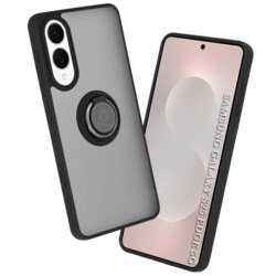 Husa Samsung Galaxy S25 Edge Techsuit Glinth cu inel suport stand magnetic, negru