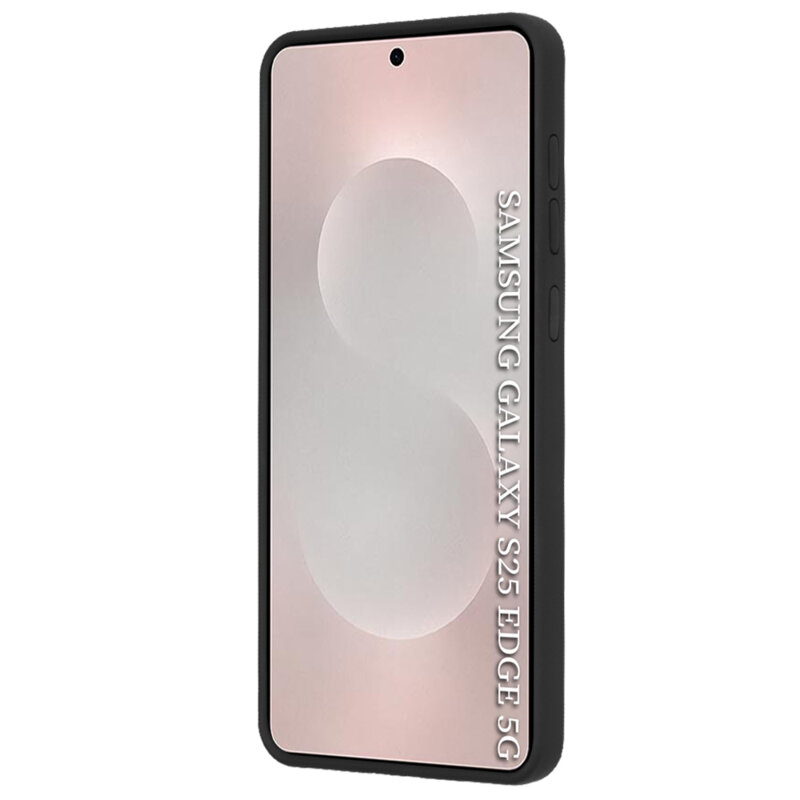 Husa Samsung Galaxy S25 Edge Techsuit Glinth cu inel suport stand magnetic, negru