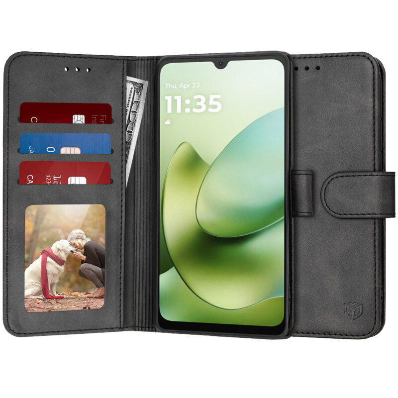 Husa 360 Motorola Moto G06 Techsuit Diary Book, negru