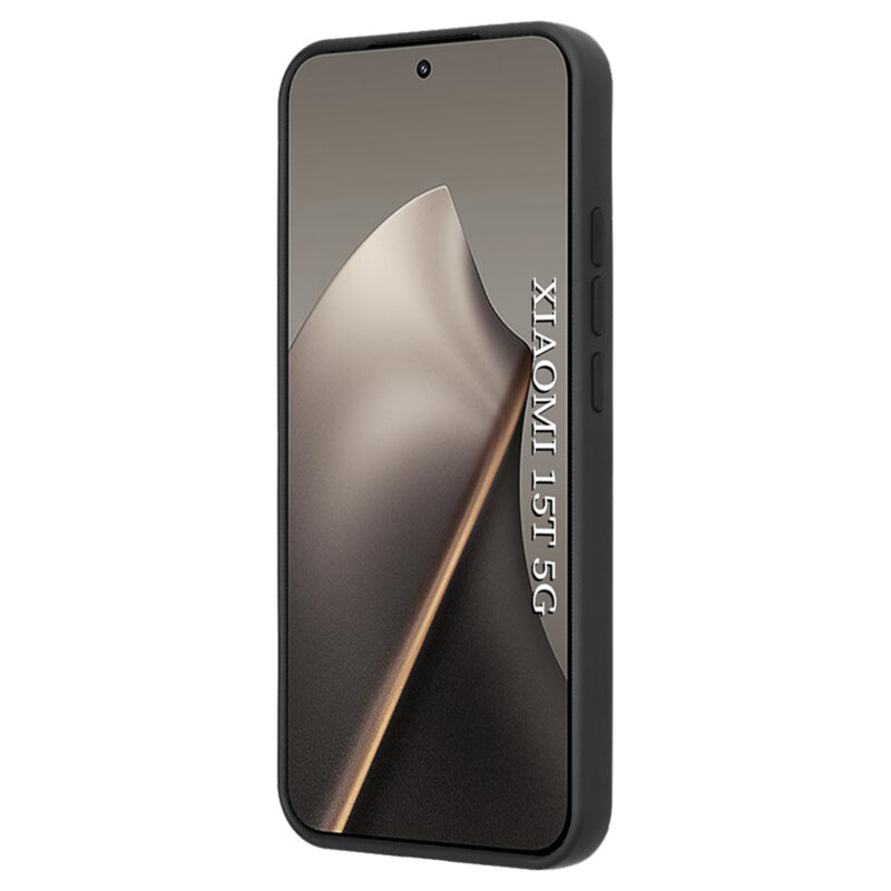 Husa Xiaomi 15T Techsuit Glinth cu inel suport stand magnetic, negru