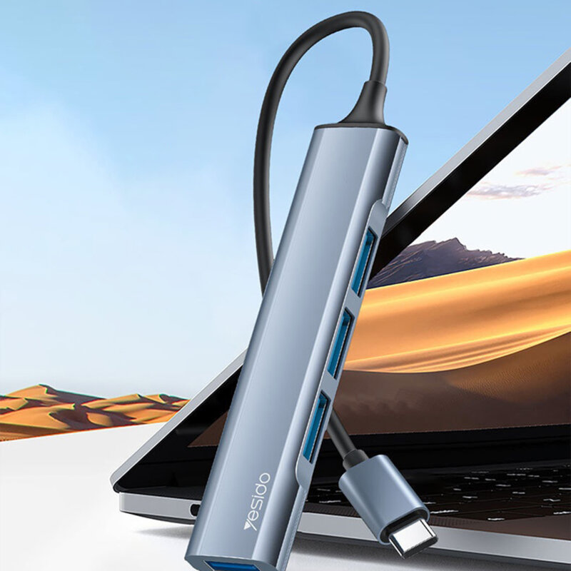 Docking Station Type-C la 4x USB Yesido, 5Gbps, HB17