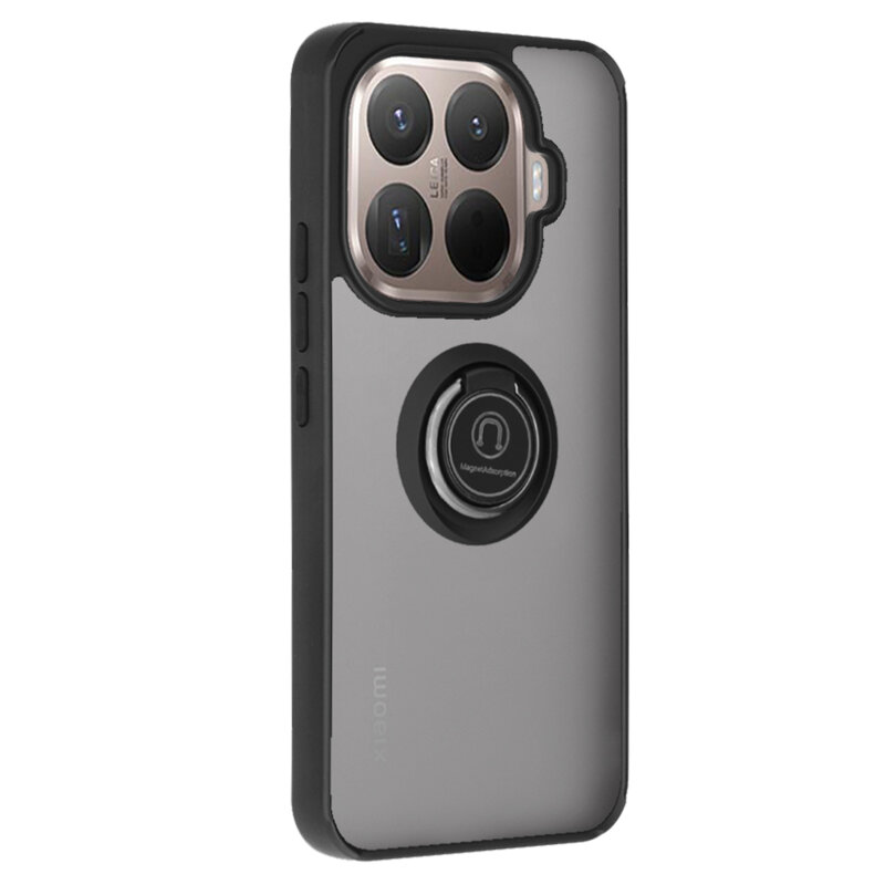 Husa Xiaomi 15T Pro Techsuit Glinth cu inel suport stand magnetic, negru