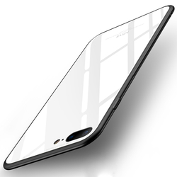Husa iPhone 8 Plus MSVII Glass Slim Back Cover - White