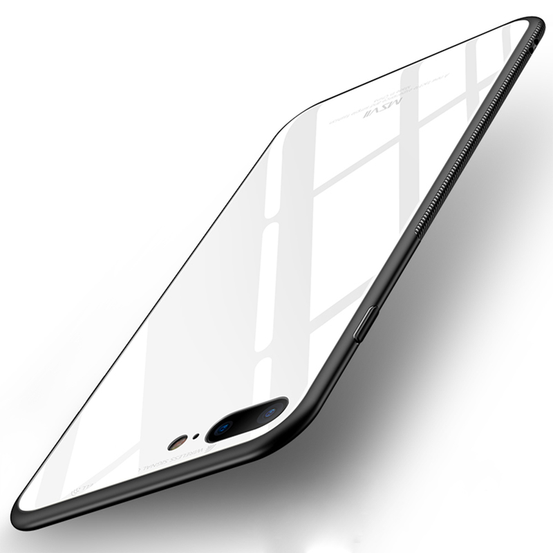 Husa iPhone 7 Plus MSVII Glass Slim Back Cover - White