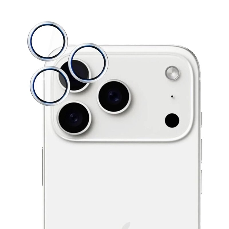 Folie iPhone 17 Pro 3mk Hardy Lens Protection Pro, argintiu