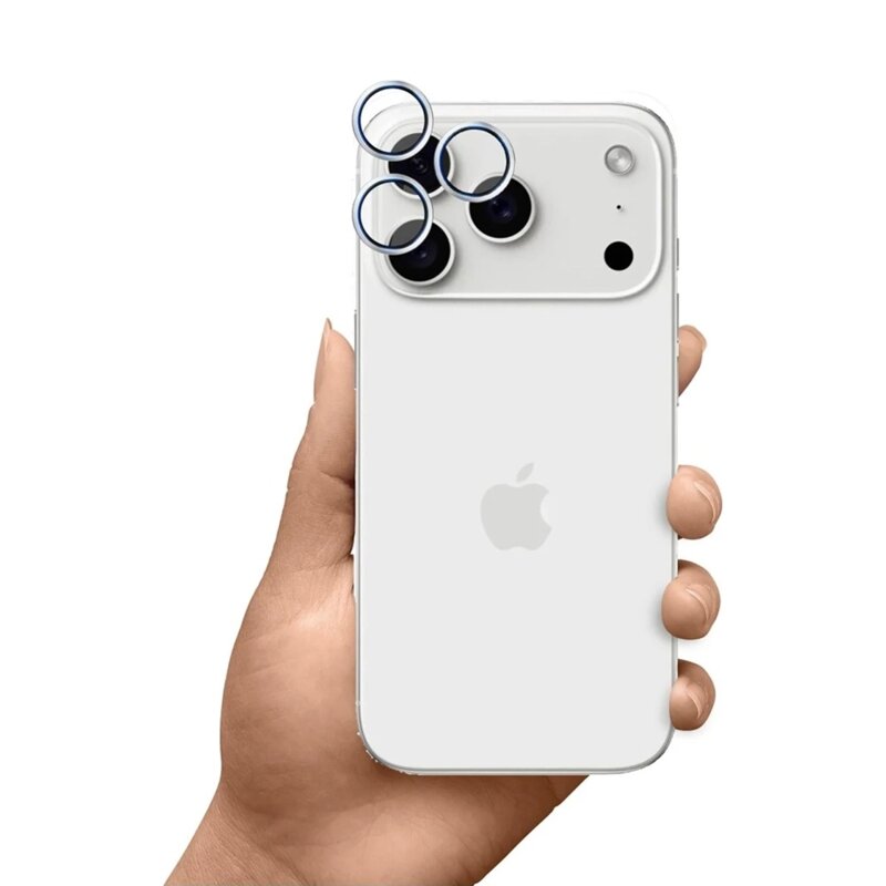 Folie iPhone 17 Pro Max 3mk Hardy Lens Protection Pro, argintiu