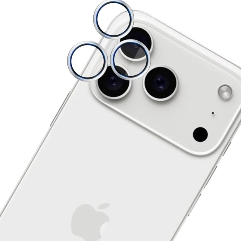 Folie iPhone 17 Pro Max 3mk Hardy Lens Protection Pro, argintiu