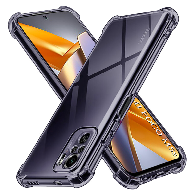 Husa Xiaomi Poco M5s Techsuit Shockproof Clear Silicone, fumuriu