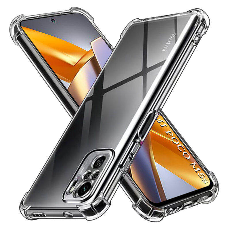 Husa Xiaomi Poco M5s Techsuit Shockproof Clear Silicone, transparenta