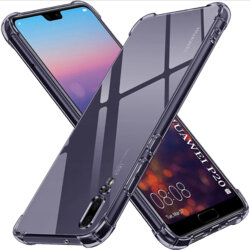 Husa Huawei P20 Techsuit Shockproof Clear Silicone, fumuriu