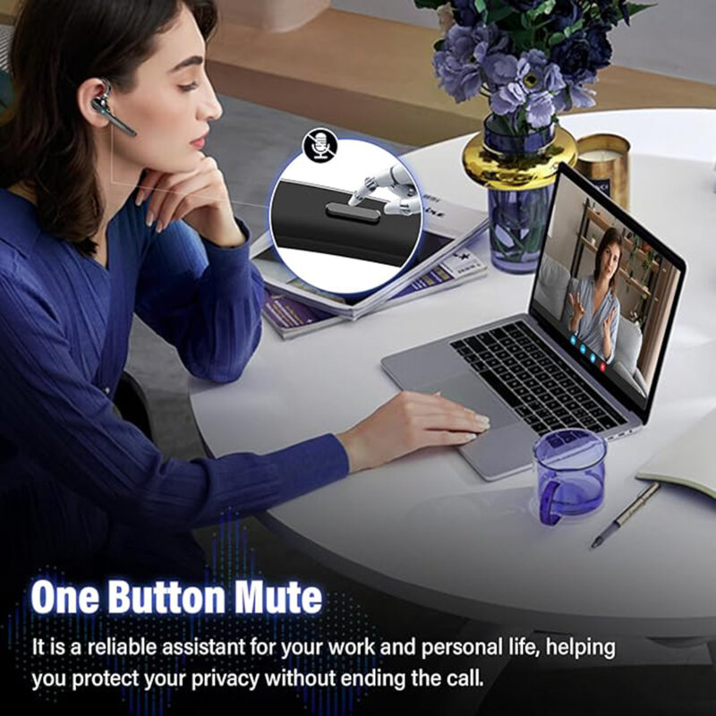 Casca Bluetooth 5.1. Dual-mic, ENC, Techsuit TalkZen G9, 500mAh