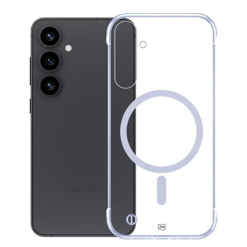 Husa Samsung Galaxy S25 3mk Just20g MagCase, transparenta