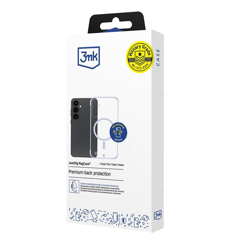 Husa Samsung Galaxy S25 3mk Just20g MagCase, transparenta