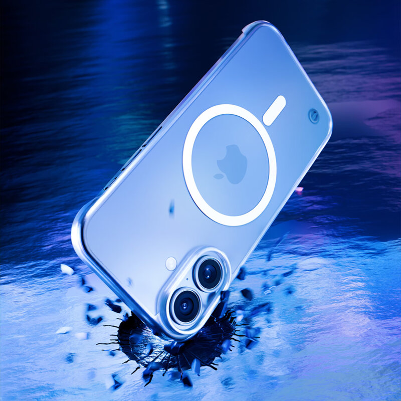Husa iPhone 16 premium 3mk Just20g MagCase, transparent