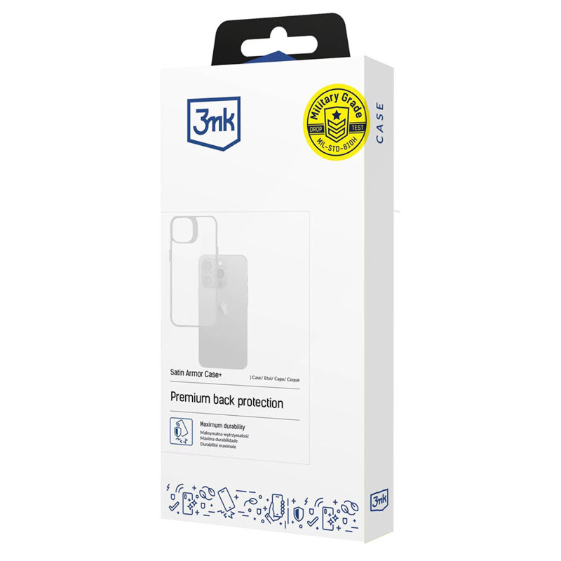 Husa Samsung Galaxy S21 5G 3mk Satin Armor Case+, transparenta