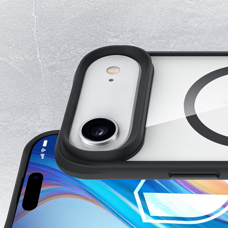 Husa iPhone 17 Air 3mk Satin Armor MagCase, negru
