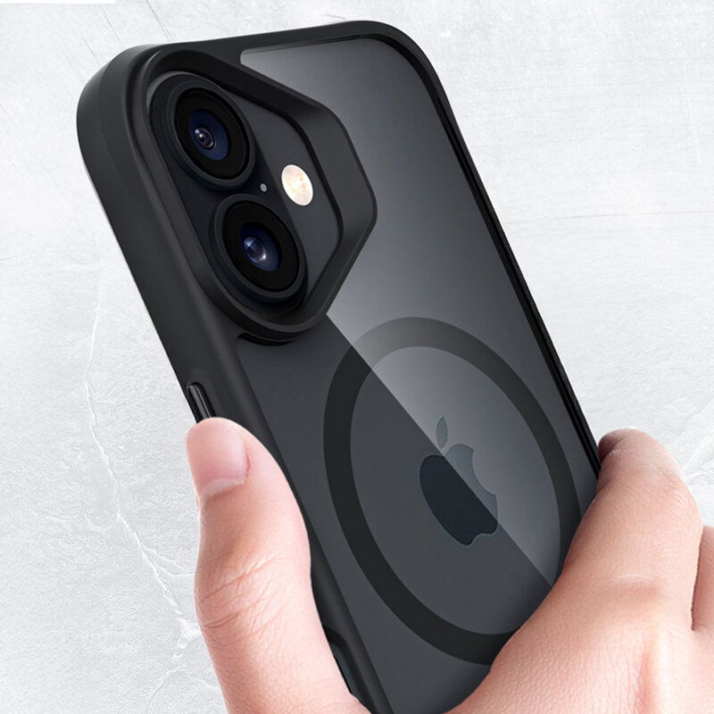 Husa iPhone 17 3mk Satin Armor MagCase, negru